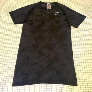 🦈 Gymshark T-Shirt Black Camo